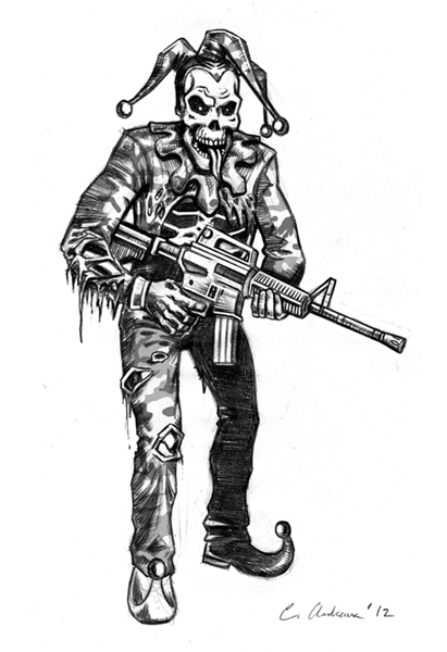 411x600 Jester Zombie Sketch By Vanishingpoint - Jester Sketch