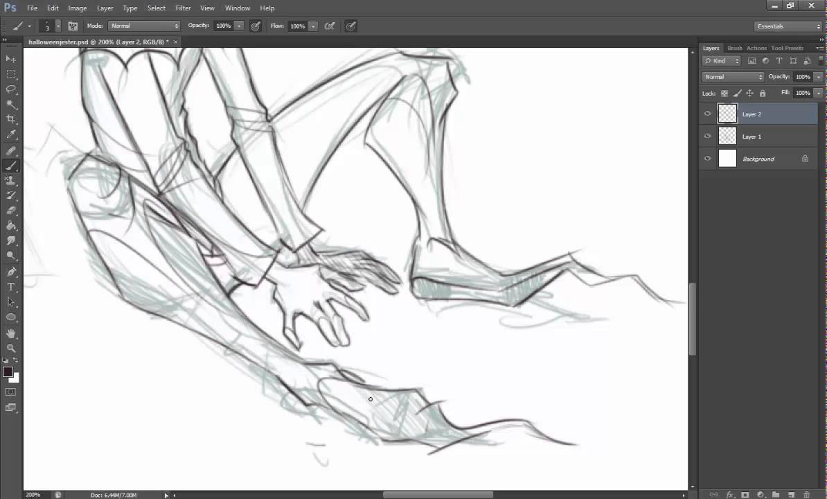 1194x720 Midprocess Jester Sketch - Jester Sketch