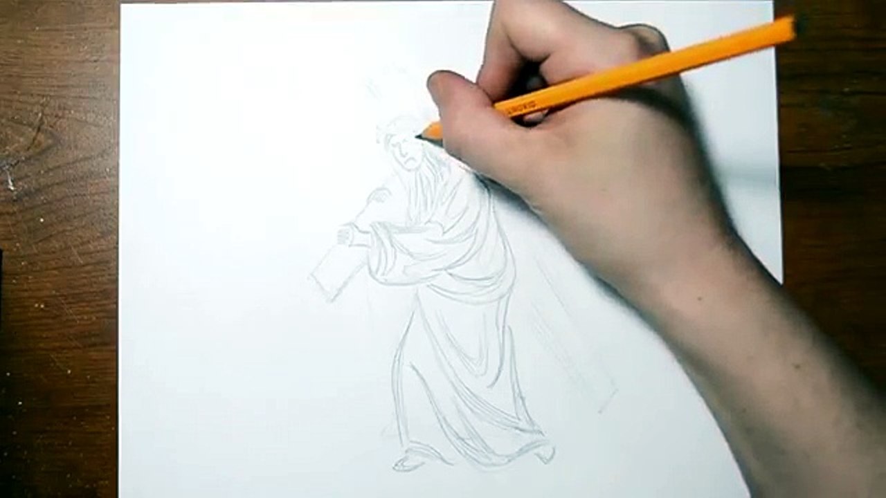 1280x720 Drawing Jesus Carrying The Cross - Jesus Carrying The Cross Sketch