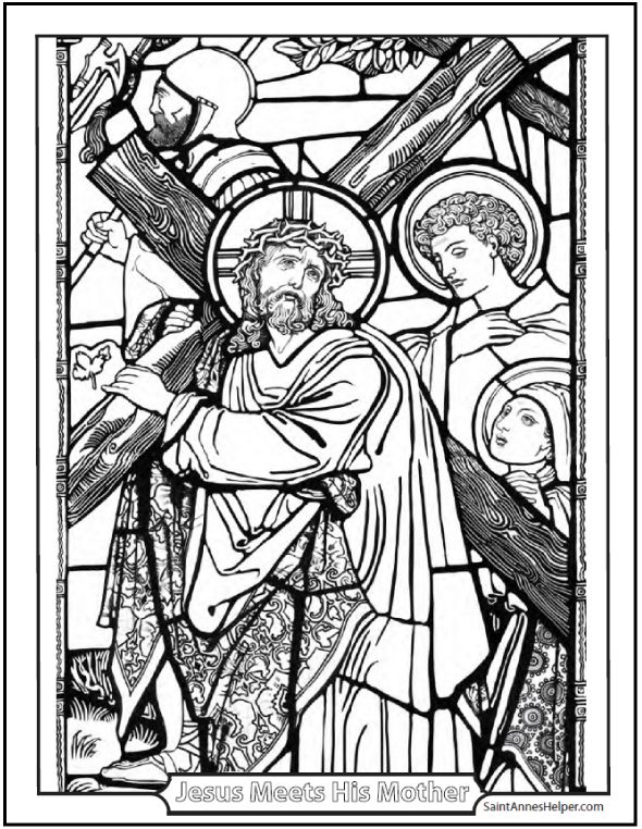 590x762 Drawn Cross Lenten - Jesus Carrying The Cross Sketch