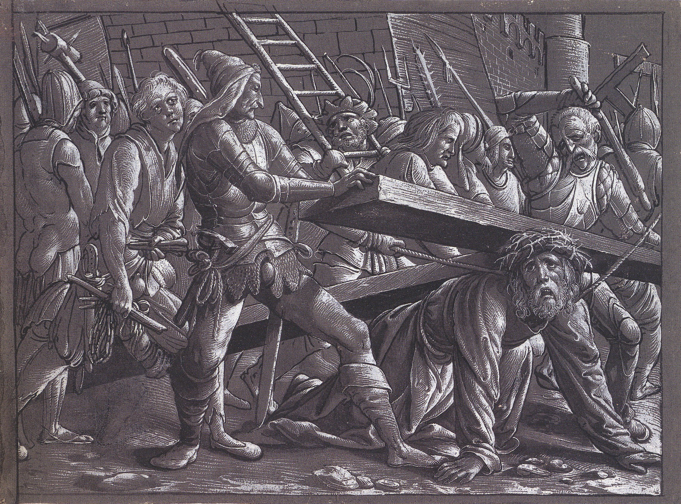 2286x1692 Filechrist Carrying The Cross.jpg - Jesus Carrying The Cross Sketch