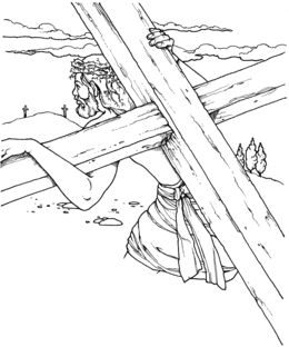 260x312 Jesus Carrying The Cross Clipart - Jesus Carrying The Cross Sketch