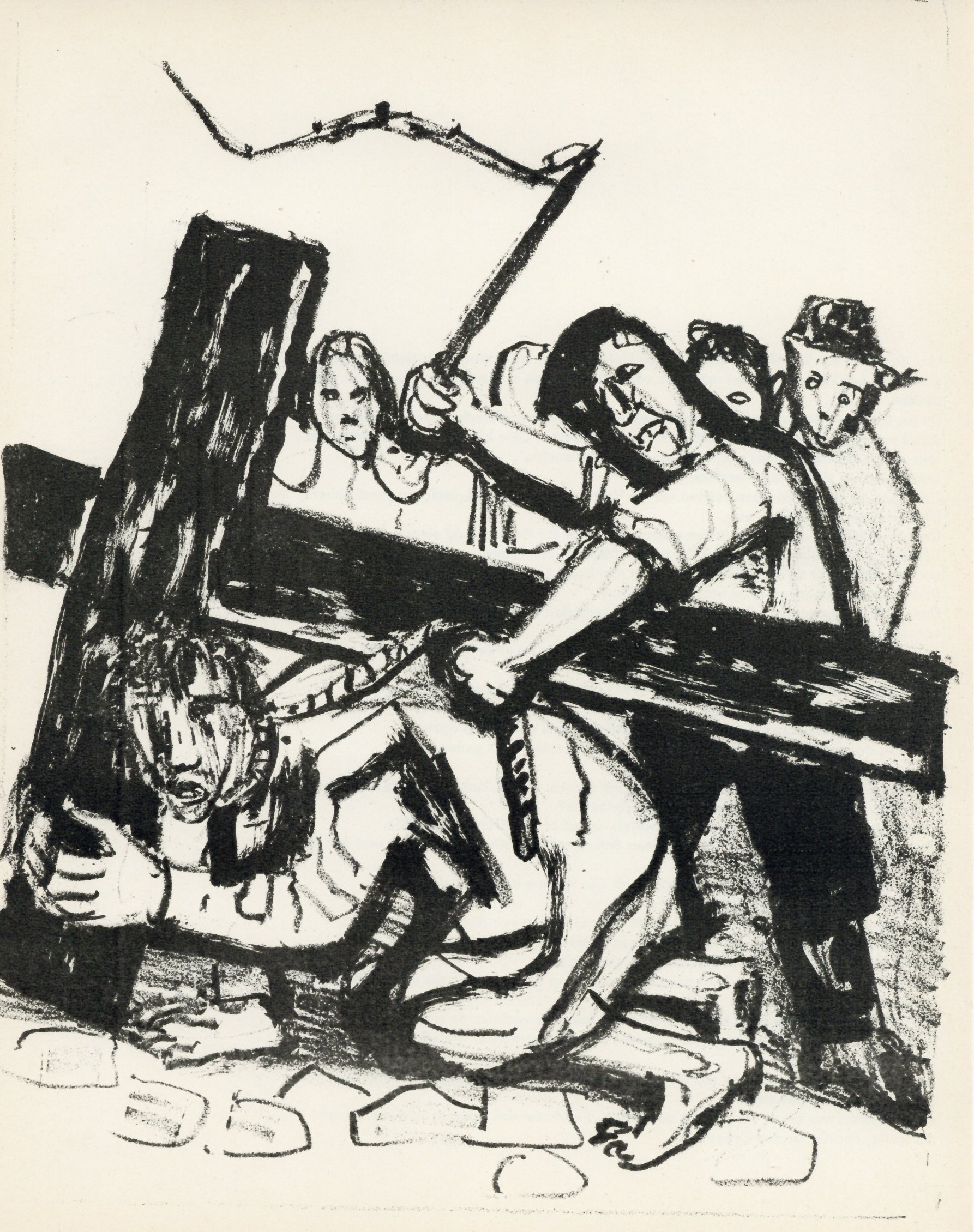 1786x2260 Otto Dix Original Lithograph Jesus Carrying The Cross - Jesus Carrying The Cross Sketch