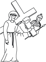 162x217 The Stations Of The Cross - Jesus Carrying The Cross Sketch
