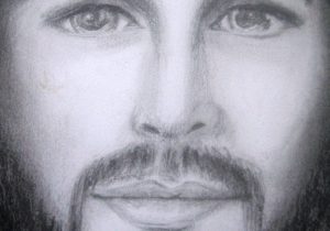 300x210 Jesus Laughing Pencil Drawings Drawings Of Jesus Christ Face - Jesus Christ Face Sketch