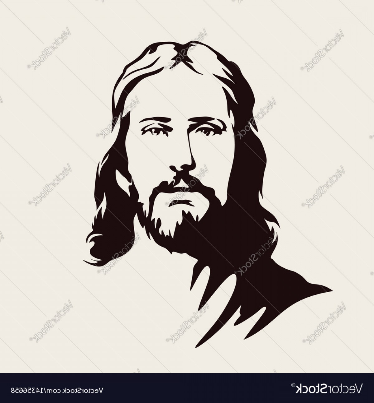 1200x1296 The Face Of Jesus Christ Vector Shopatcloth - Jesus Christ Face Sketch