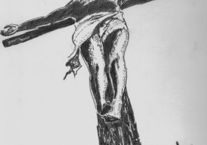300x210 Simple Cross Sketching With Pencil Pencil Drawings Of Jesus Christ - Jesus Christ On The Cross Sketch