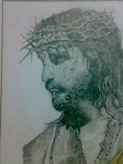240x320 The Face Of God Jesus Christ Picture Pencil Sketching Passion Of - Jesus Christ On The Cross Sketch