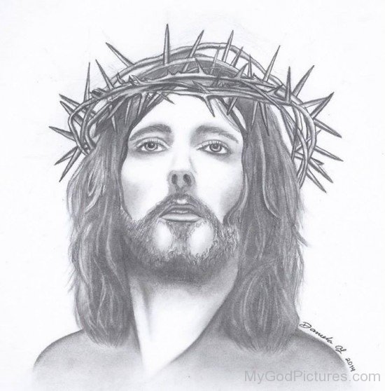 550x558 Beautiful Pencil Sketch Of Jesus Christ - Jesus Christ Sketch