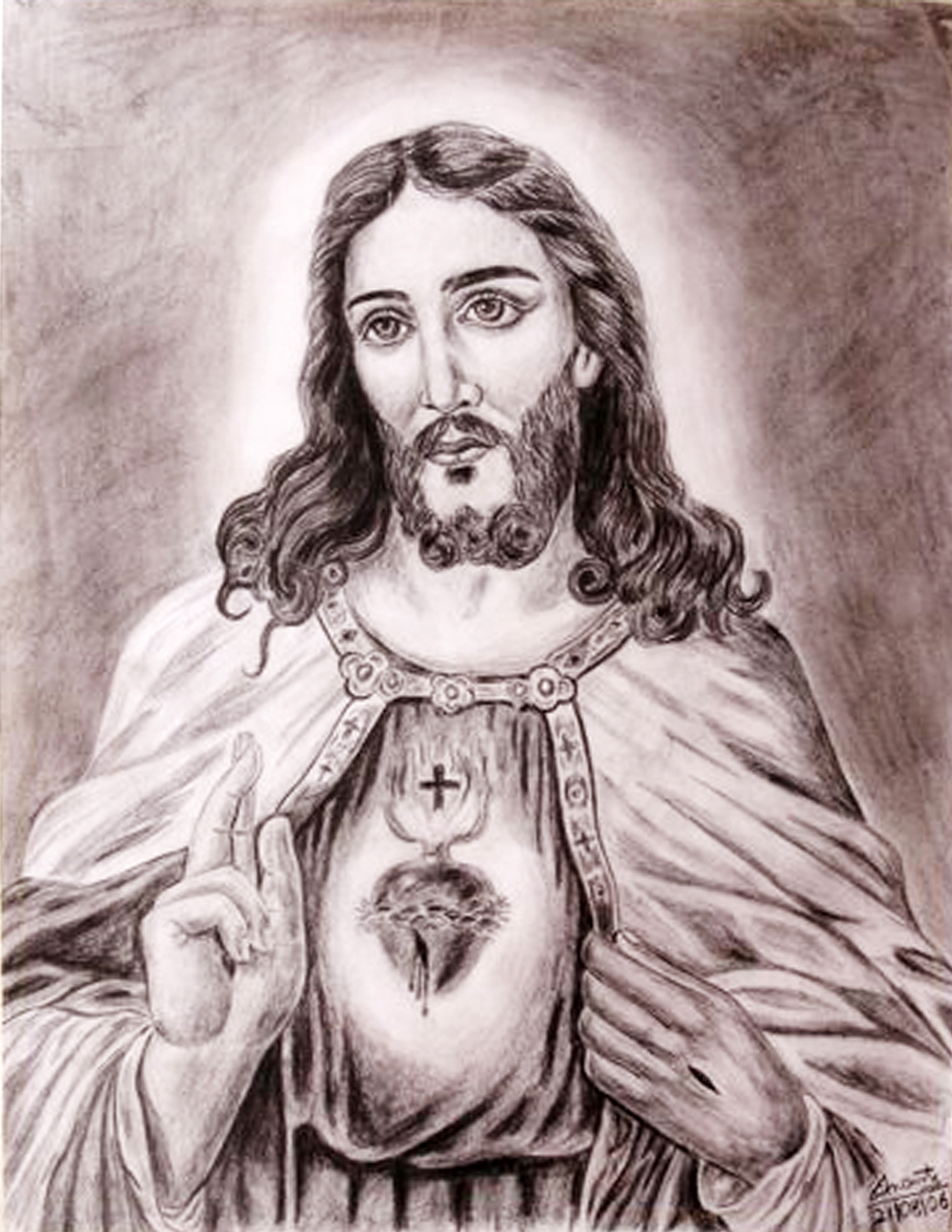 Jesus Christ Sketch Images at PaintingValley.com | Explore collection ...