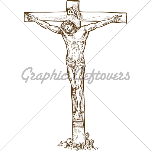 500x500 Jesus On Cross Gl Stock Images - Jesus Cross Sketch