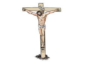 300x200 How To Draw Jesus On The Cross - Jesus Cross Sketch