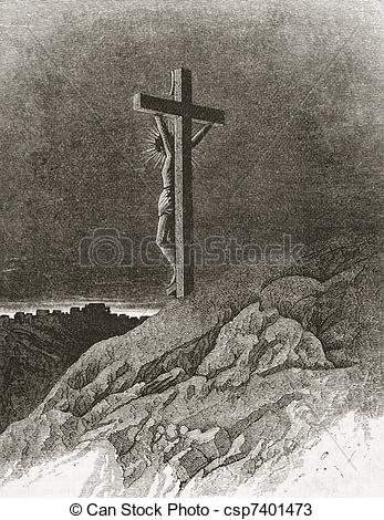 347x470 Collection Of Free Crucifying Clipart Drawing. Download On Ubisafe - Jesus Crucifixion Sketch
