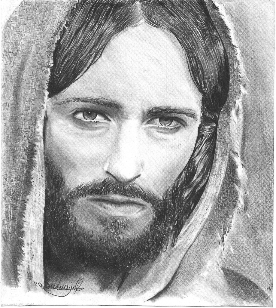 919x1024 Jesus Face Pencil Drawing Jesus Bloody Tears - Jesus Face Sketch