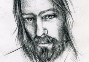 Jesus Face Sketch at PaintingValley.com | Explore collection of Jesus ...