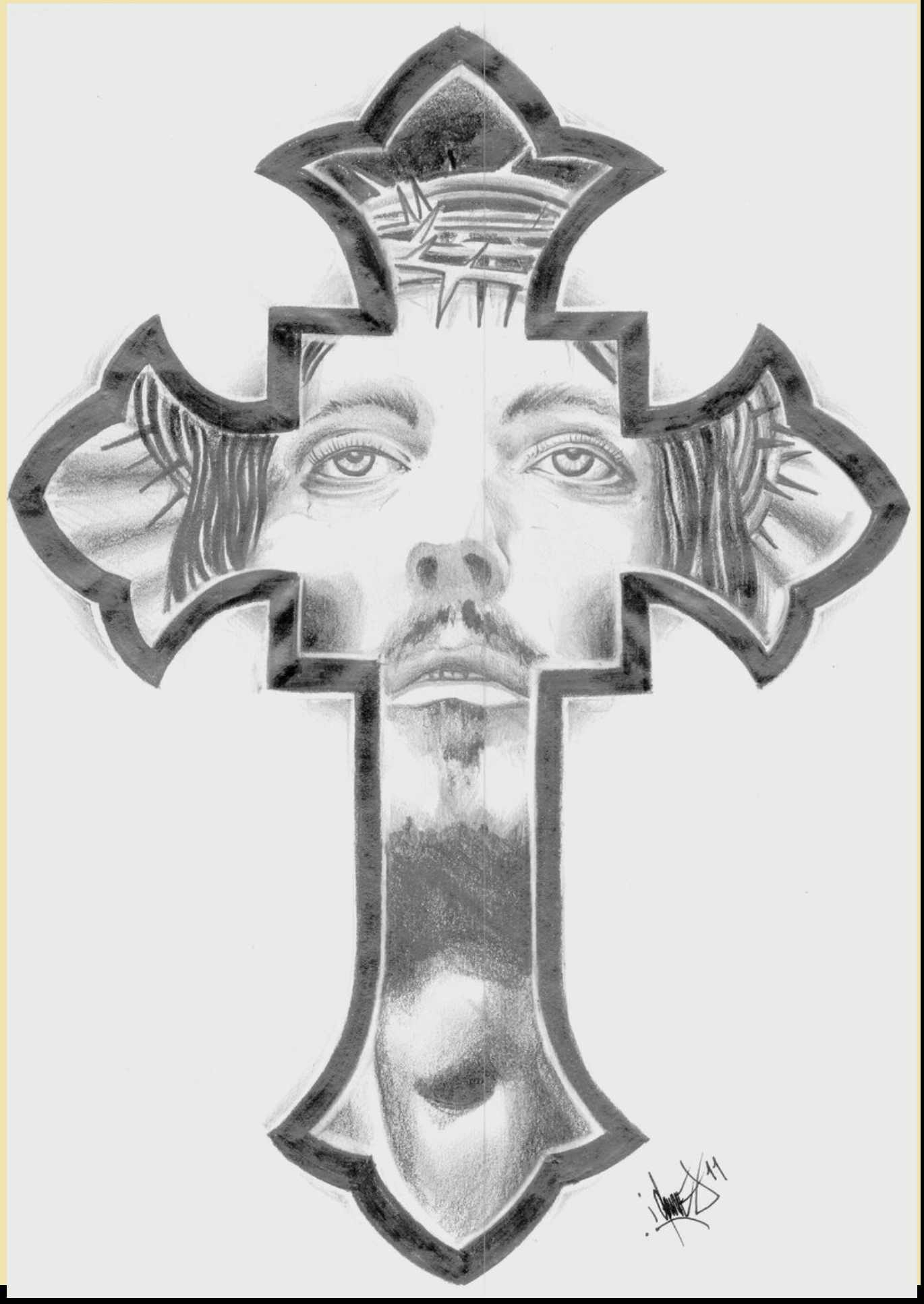 1370x1934 Cross Pencil Sketches Jesus On The Cross Pencil Drawing Sketch - Jesus On Cross Sketch