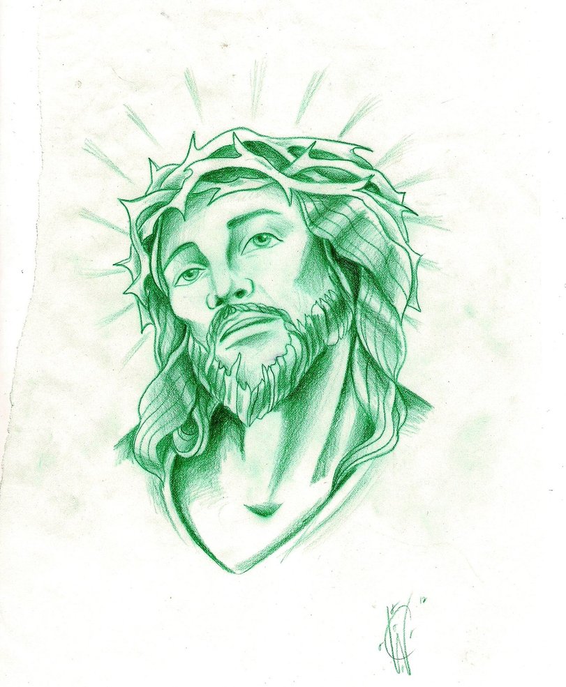 Jesus Tattoo Sketch at PaintingValley.com | Explore collection of Jesus ...