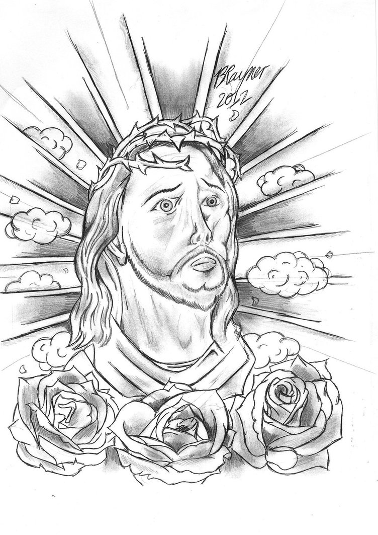 Jesus Tattoo Sketch at PaintingValley.com | Explore collection of Jesus ...