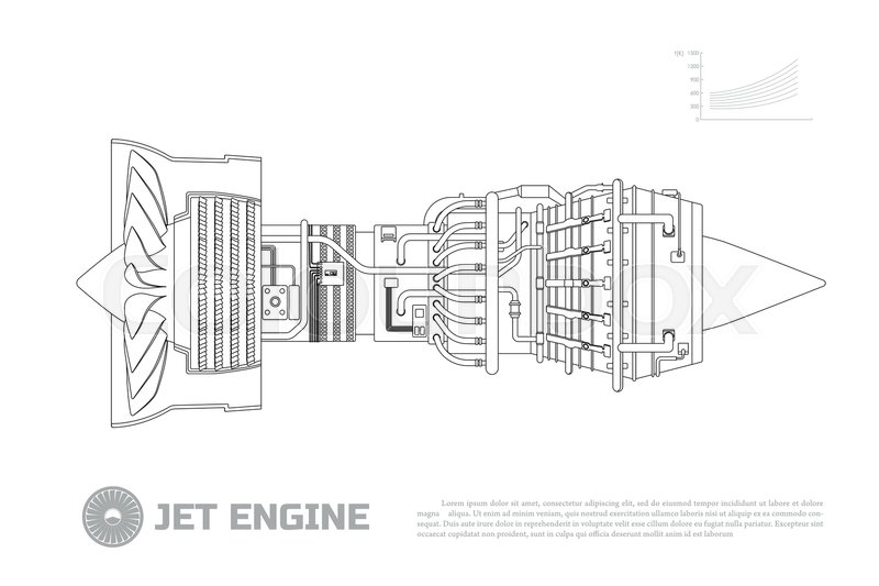 800x533 Jet Engine Of Aircraft. Part Of The Airplane. Side View. Aerospase - Jet Engine Sketch