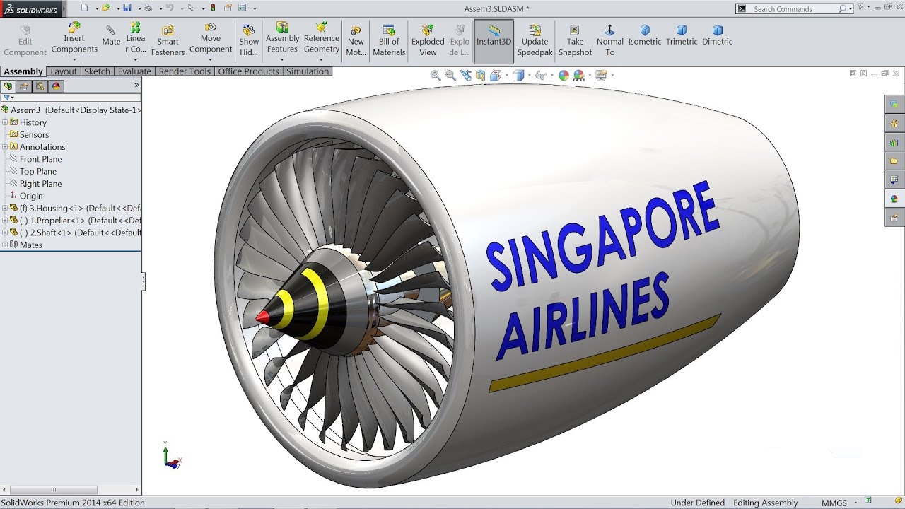 1280x720 Solidworks Tutorial Sketch Jet Engine In Solidworks - Jet Engine Sketch