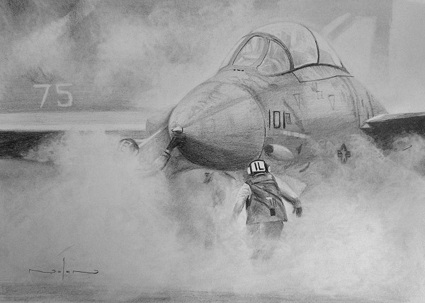 600x429 How To Draw A Fighter Jet In Pencil Online Art Lessons - Jet Fighter Sketch
