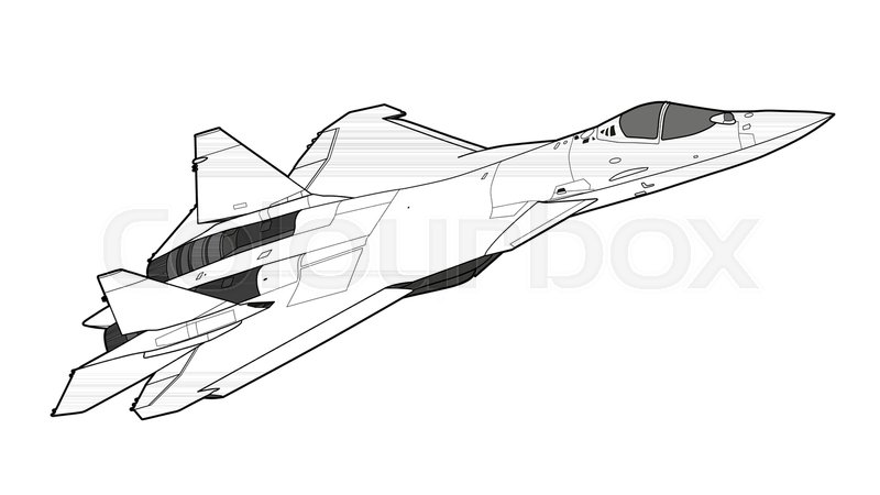 800x450 The Newest Russian Jet Fighter Aircraft Su 57, T 50. Technichal - Jet Plane Sketch