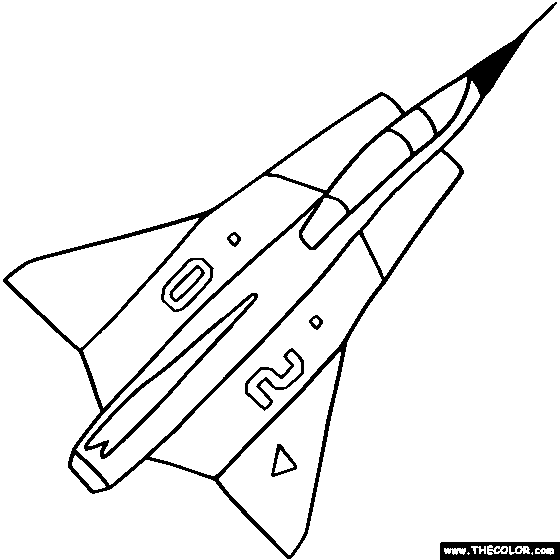 560x560 Airplanes Online Coloring Pages - Jet Plane Sketch