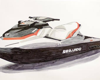 340x270 Jetski Etsy - Jet Ski Sketch