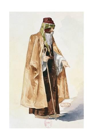 325x488 Old Jew, Costume Sketch Giclee Print By Charles Bianchini - Jew Sketch