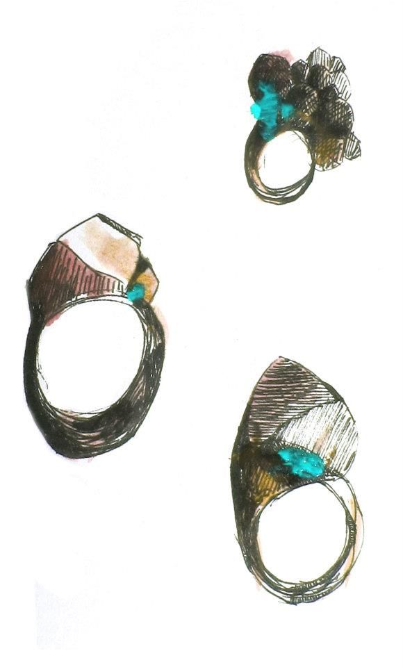 580x960 Celina Gram Ink Amp Paint Ring Illustrations - Jewellery Design Sketches