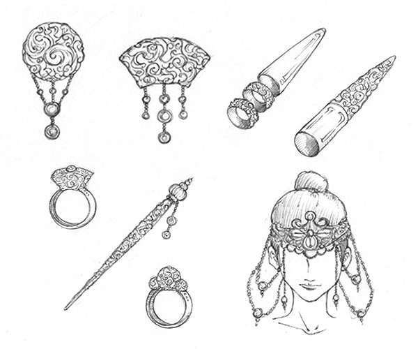 600x500 Jewellery Sketches On Pantone Canvas Gallery - Jewellery Sketches
