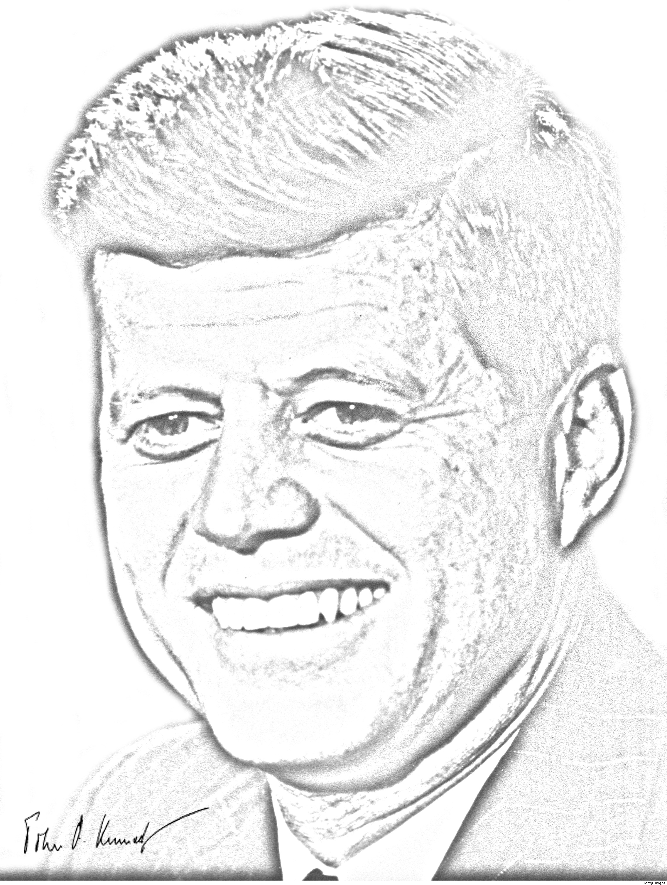2273x3015 Jfk Pencil Sketch C4eva - Jfk Sketch