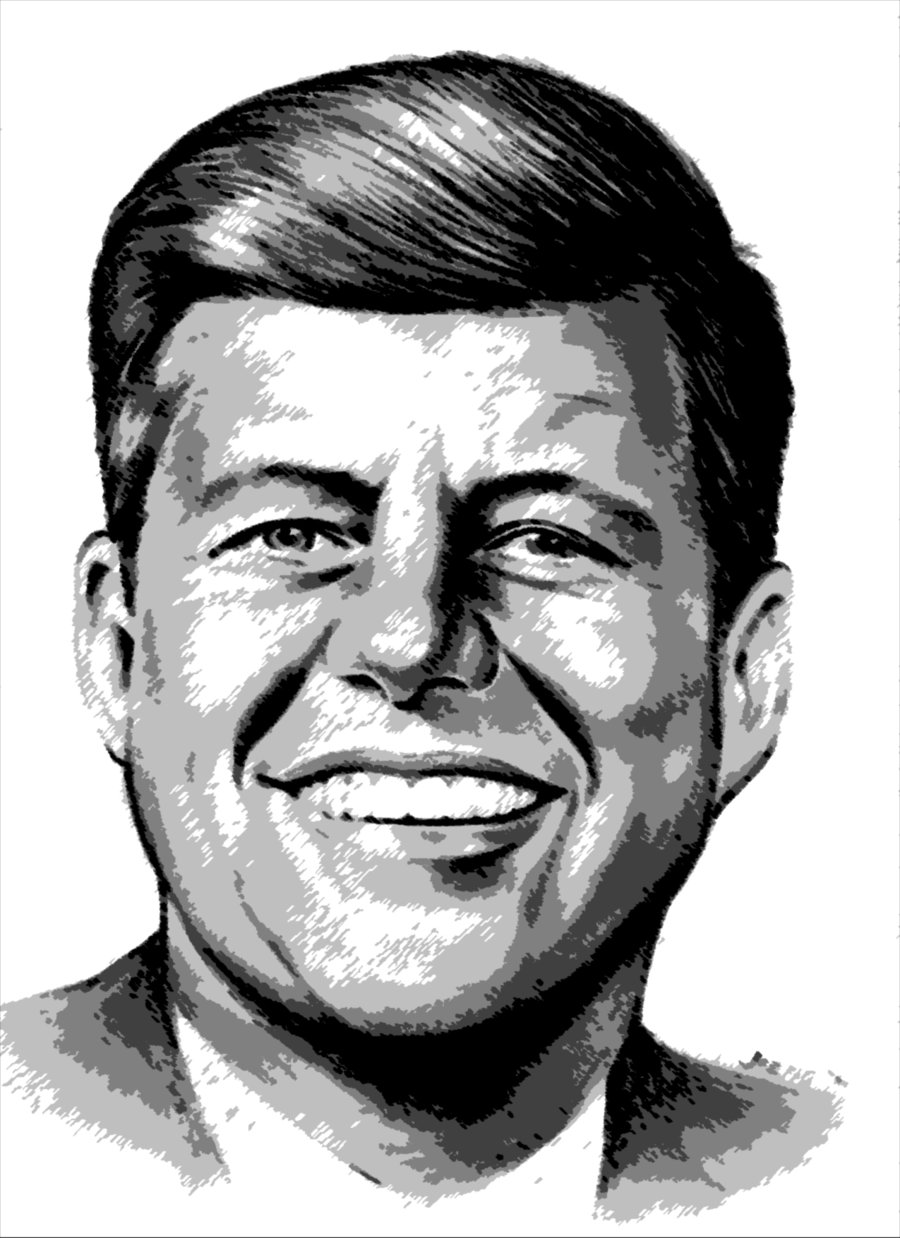 900x1238 Jfk By Gregchapin - Jfk Sketch
