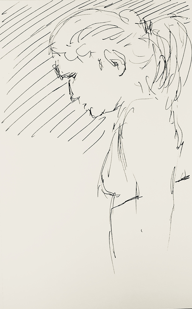 621x1000 Girl Contemplating Jigsaw Puzzle Brotherly Love - Jigsaw Puzzle Sketch