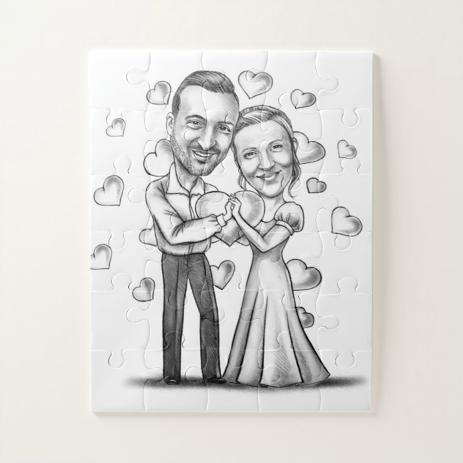463x463 Romantic Gift Personalized Jigsaw Puzzle From Photo For Fun - Jigsaw Puzzle Sketch