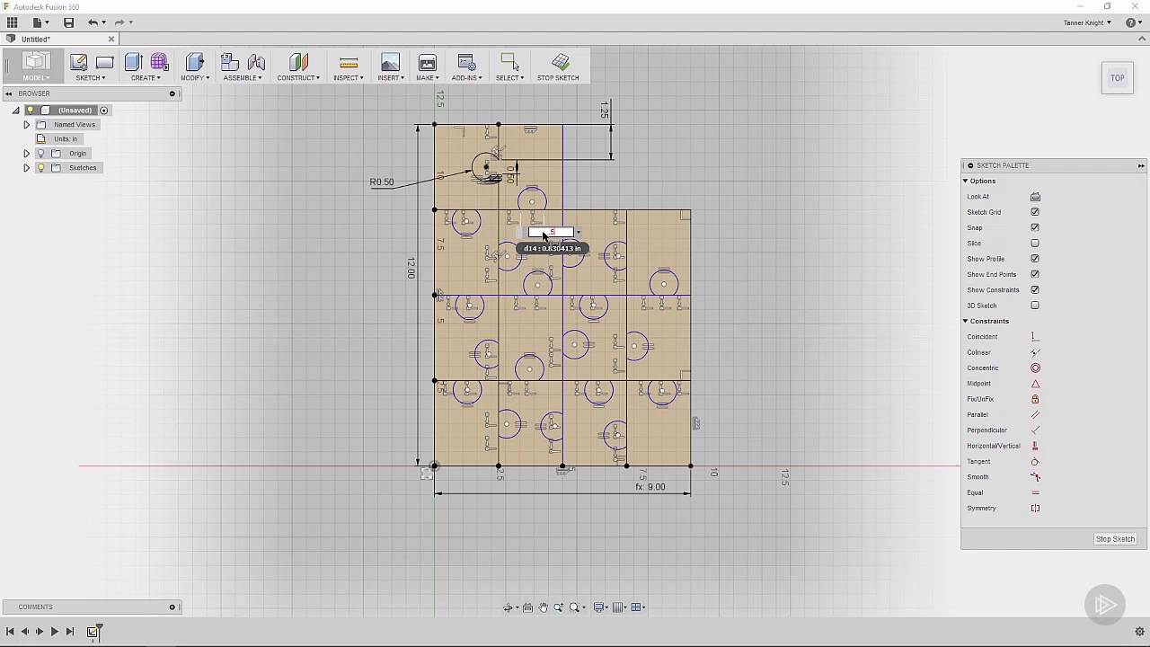 1280x720 Sketching Profile Lines For A Jigsaw Puzzle In Fusion 360 - Jigsaw Puzzle Sketch