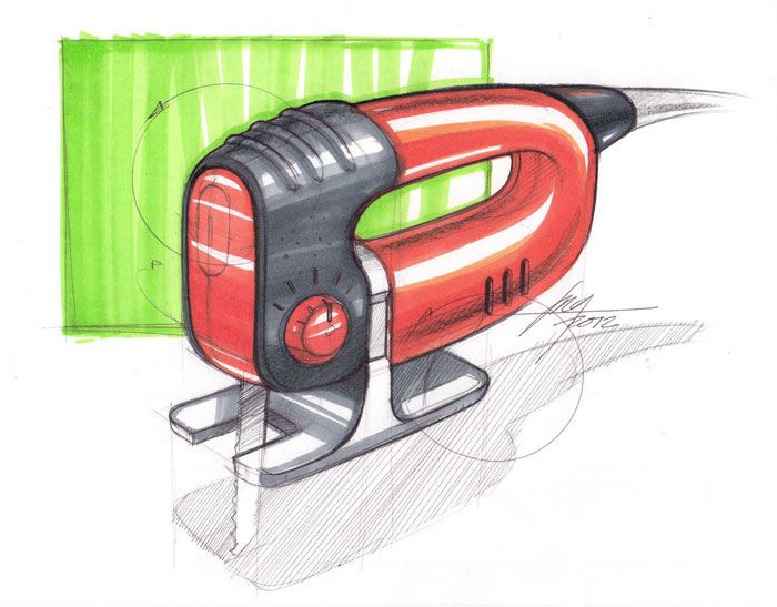 700x547 Sketch Of A Jigsaw By Designer Spencer Nugent Renderings - Jigsaw Sketch