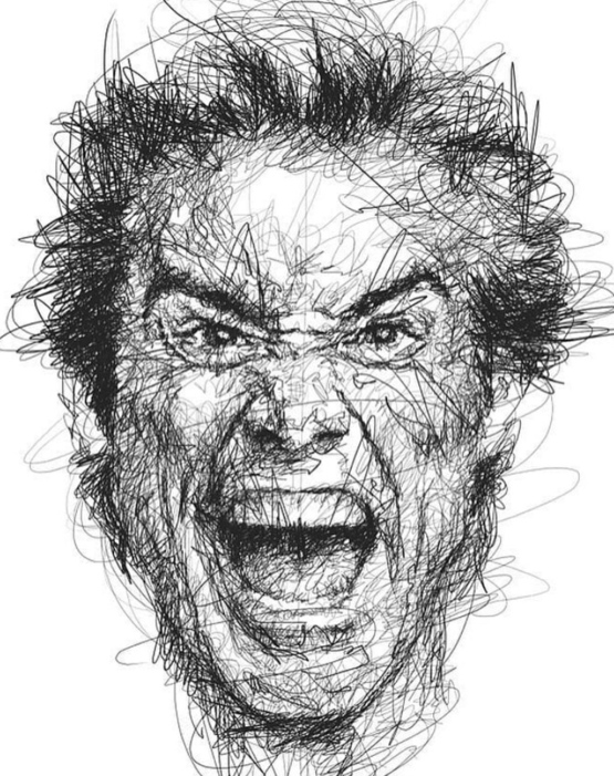 555x701 Faces Of Jim Carrey...scribbled By - Jim Carrey Sketch