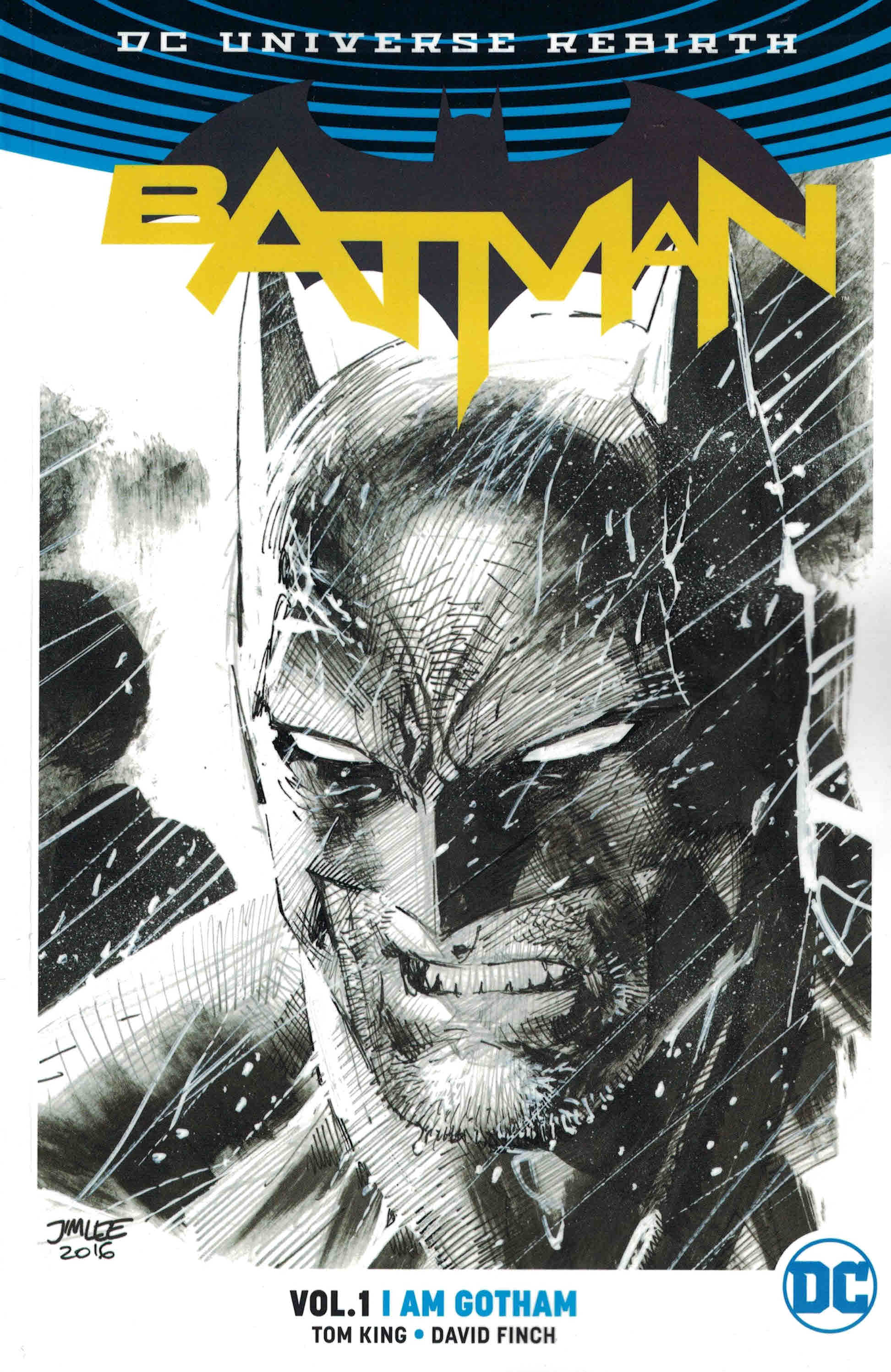 1945x2996 Batman Tp 01 I Am Gotham Jim Lee Sketch Variant Dc Rebirth One Per - Jim Lee Batman Sketch