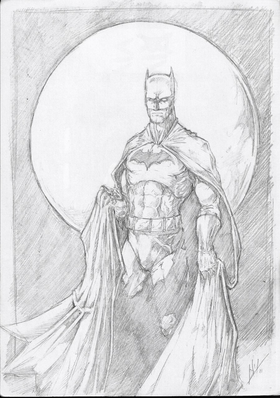 900x1277 Batman Sketch - Jim Lee Batman Sketch