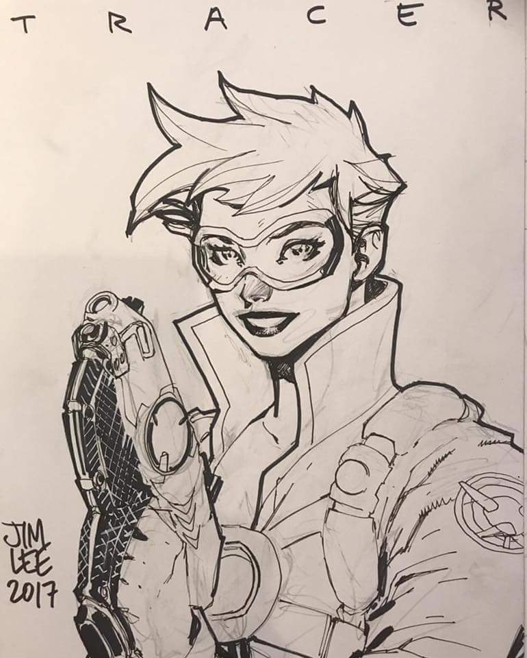 770x960 Jim Lee Tracer Sketch - Jim Lee Sketch