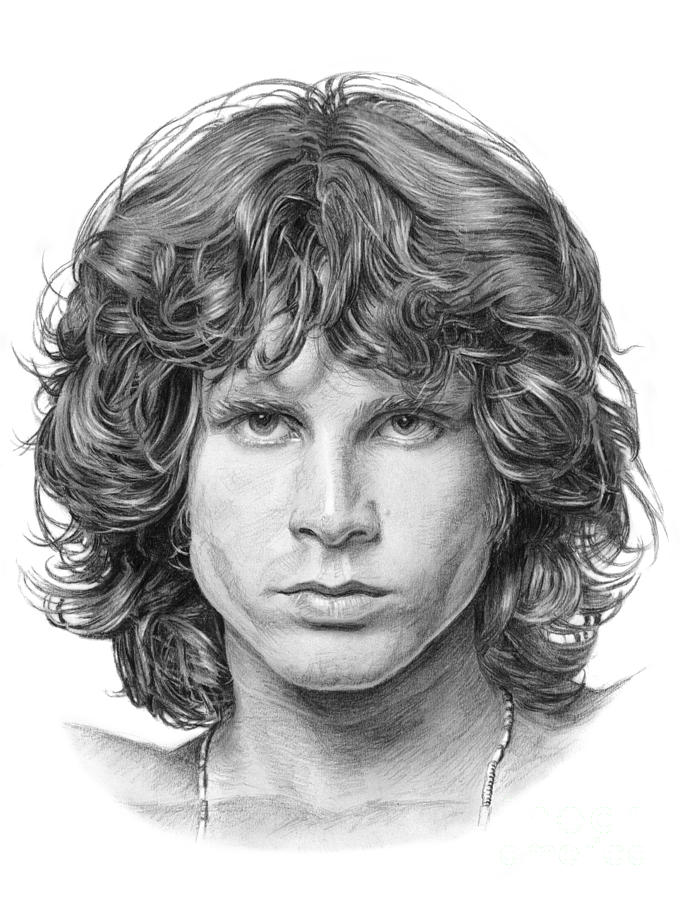 684x900 Jim Morrison The Doors Drawing By Vlado Ondo - Jim Morrison Sketch