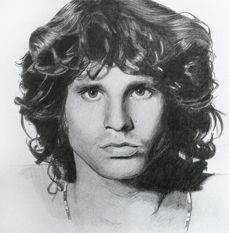 464x471 Jim Morrison Drawing By Excentric - Jim Morrison Sketch