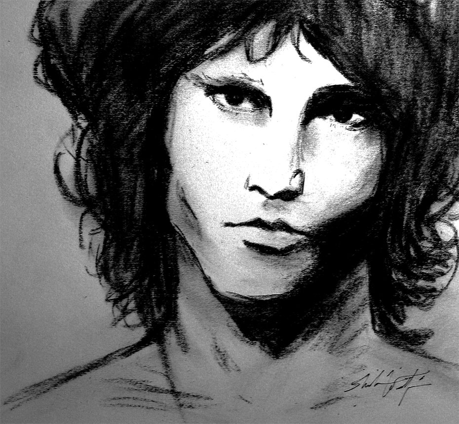 930x858 Jim Morrison Sketch By Valashard - Jim Morrison Sketch