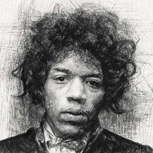 300x300 Jimi Hendrix Experience Drawings Fine Art America - Jimi Hendrix Sketch