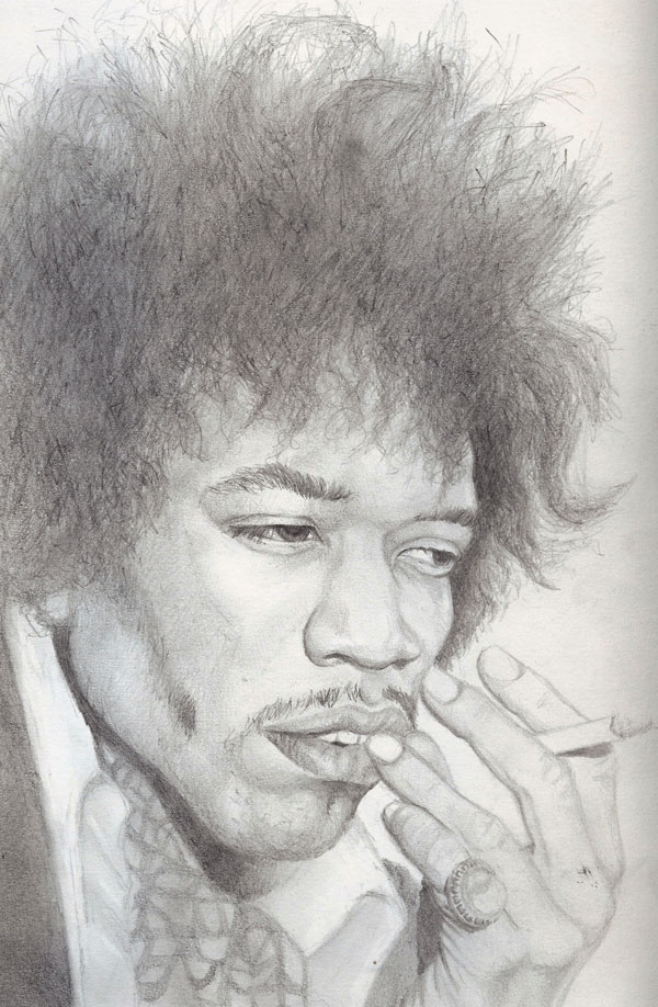 600x918 Jimi Hendrix Sketch By Jonmckenzie - Jimi Hendrix Sketch