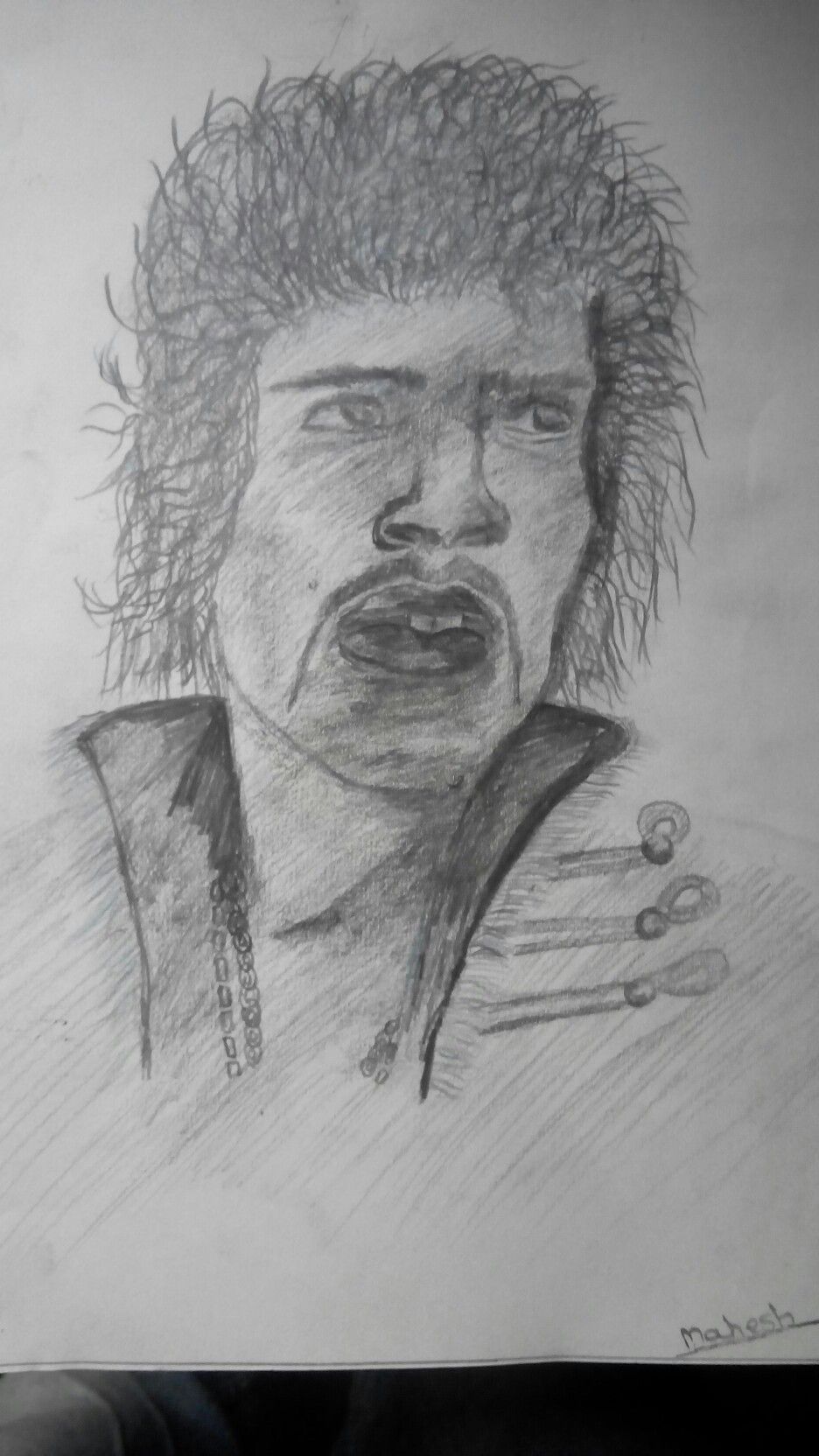 936x1664 Jimi Hendrix S Sketch Star Sketch Sketches - Jimi Hendrix Sketch