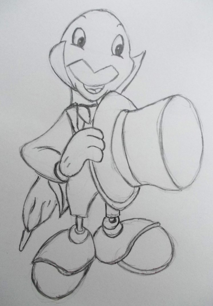 746x1072 Jiminy Cricket Sketch By Moonymina - Jiminy Cricket Sketch