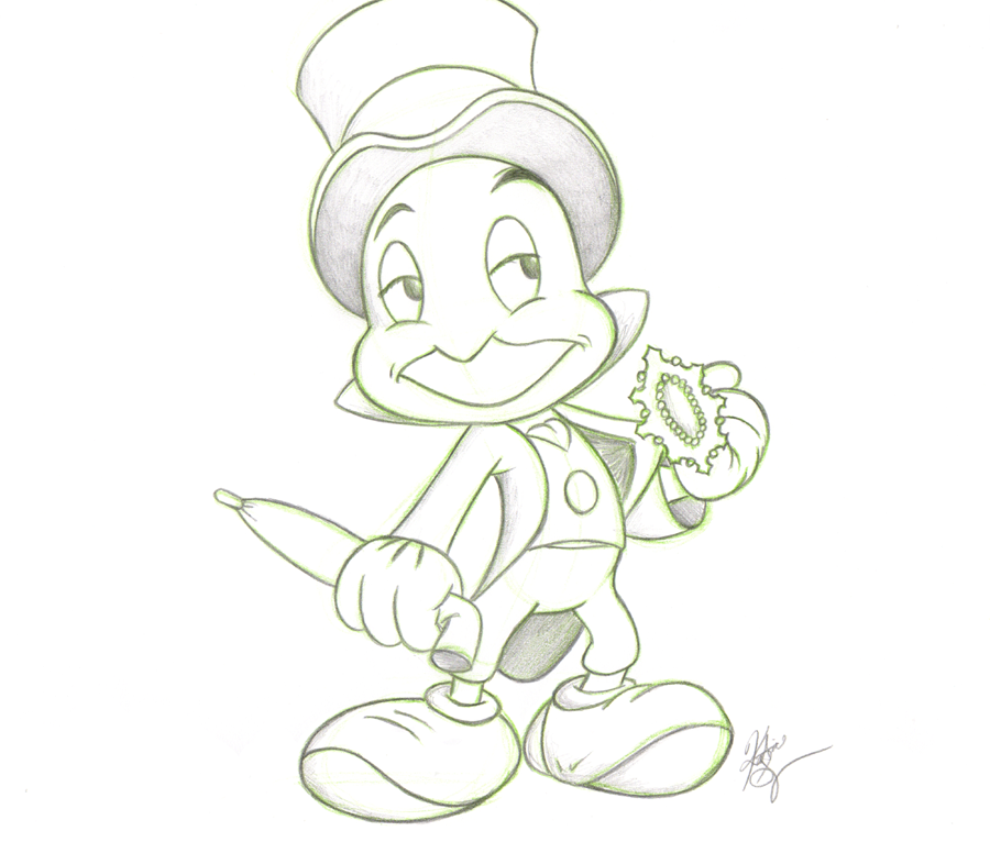 900x766 Jiminy Sketch By Snow White Kt - Jiminy Cricket Sketch