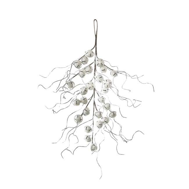 650x650 Christmas Jingle Bells Snowy Door Hanger White (63cm) - Jingle Bells Sketch